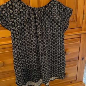 loft Floral Blue and White Women's Top